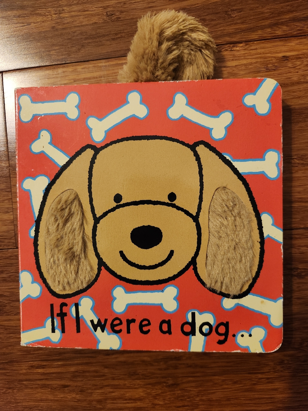 Jellycat If I Were a Dog Texture Feel Sensory Plush Tail Animal Board Book